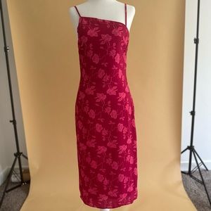 Princess Polly Silky hot pink rose dress